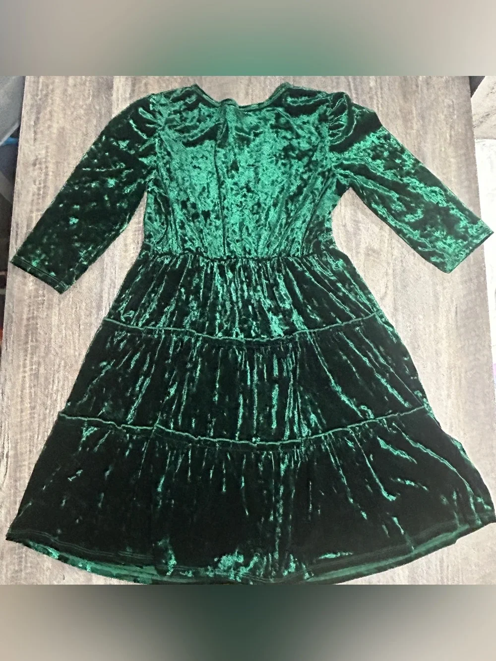 (0010) Girls: 10/12 Wonder Nation Velvet Dress- N7